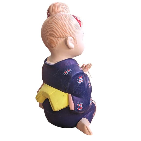 Shojo Girl Japanese Hakata Doll Kumihimo String Art Fukuoka Global Art VTG 80s - Picture 4 of 12